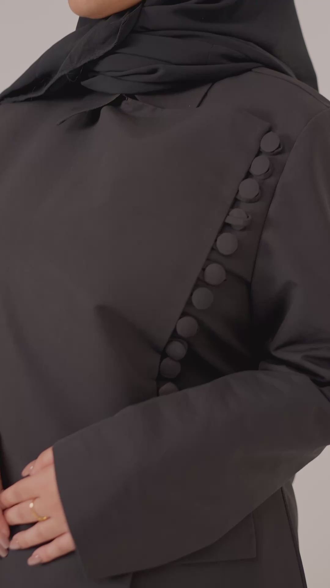 The black button Abaya
