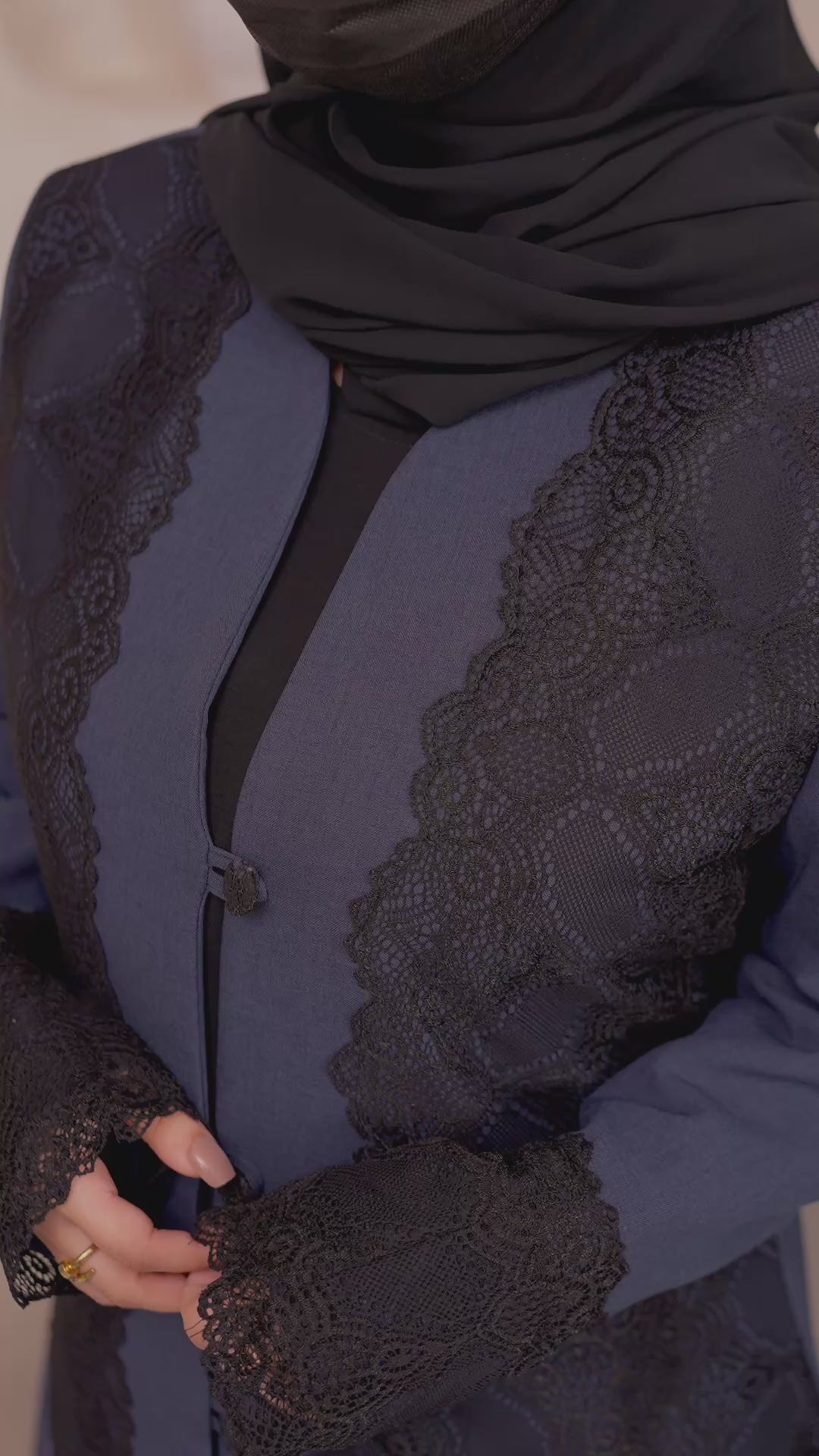 The Sapphire Lace Abaya