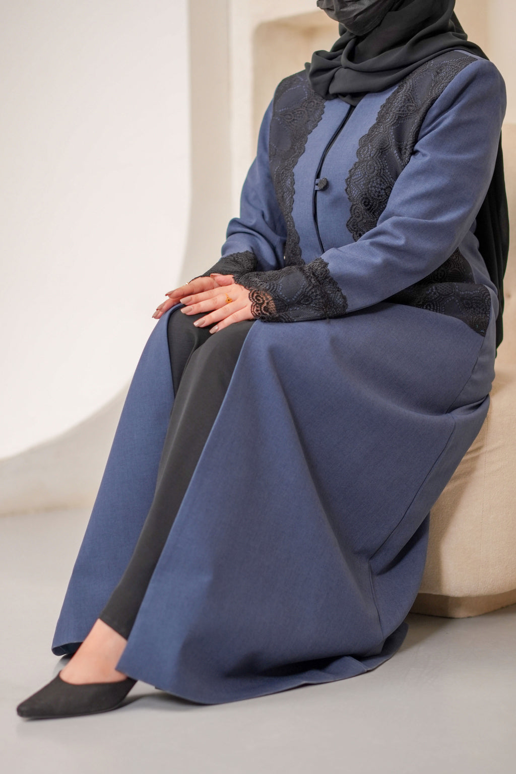 The Sapphire Lace Abaya
