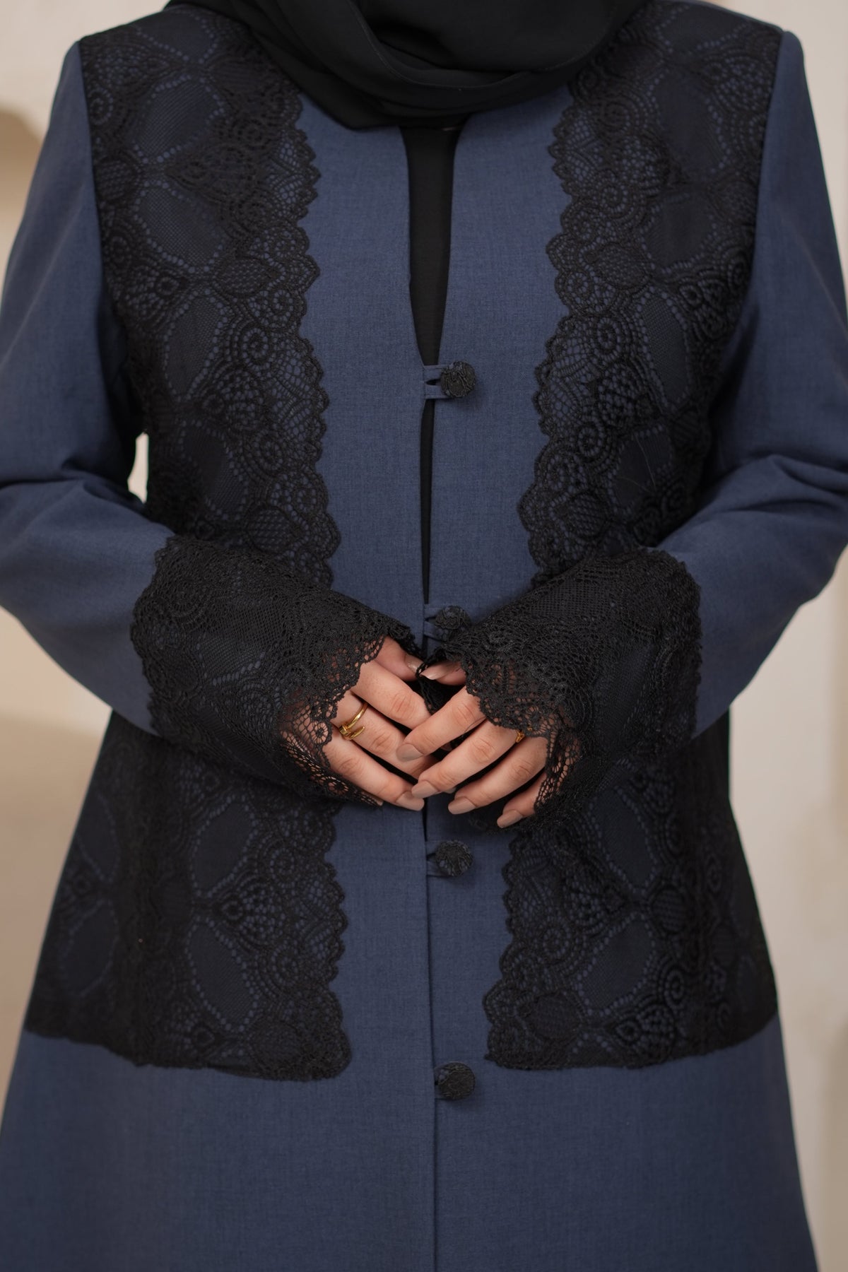 The Sapphire Lace Abaya
