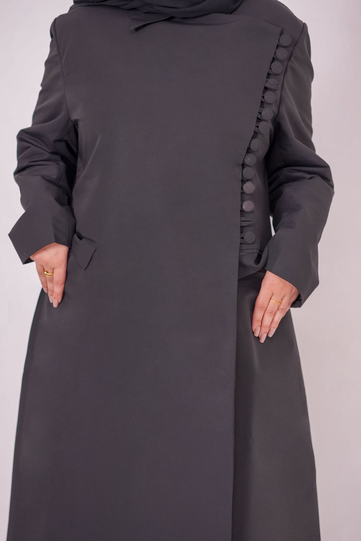The black button Abaya